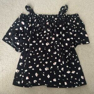 black floral top